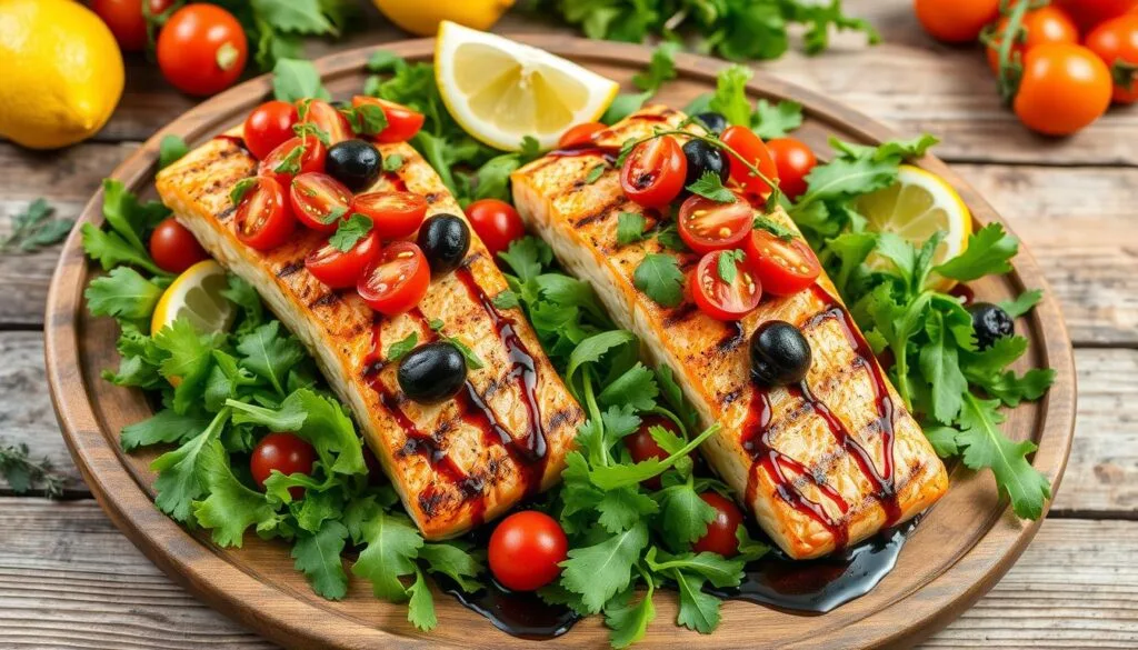 Mediterranean salmon dishes