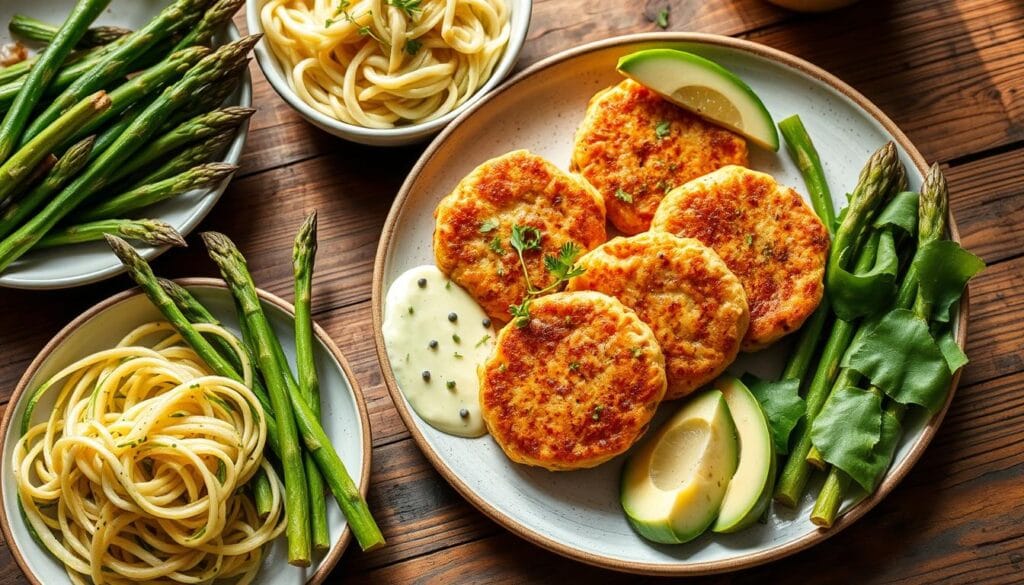 keto salmon patties pairing