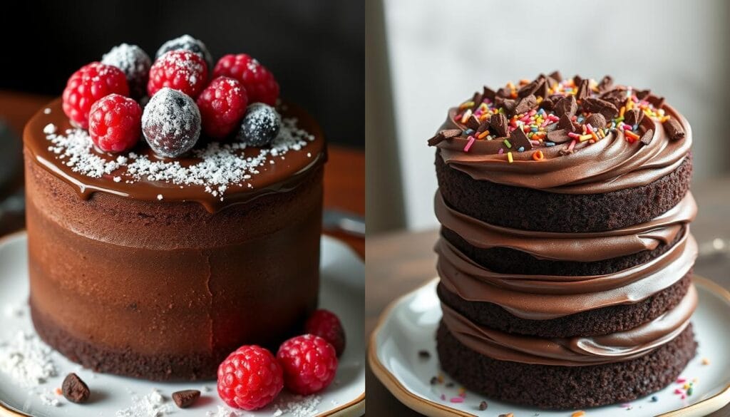 keto vs traditional chocolate cake